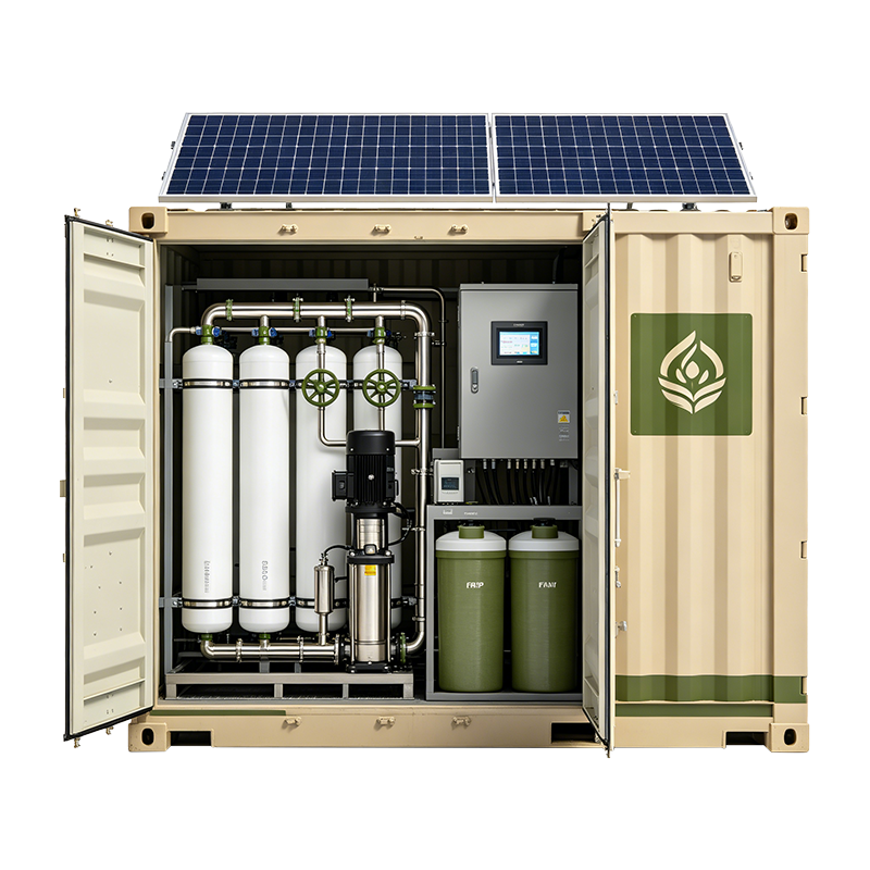 Containerized Two Stage RO Water Treatment System Water Purifier Plant